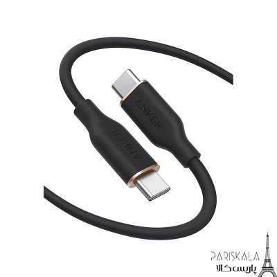 کابل شارژر 240 وات انکر مدل POWERLINE III FLOW A8552 USB-C TO USB-C طول 0.9 متر