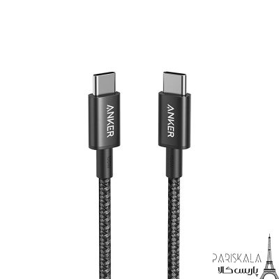 کابل شارژر 60 وات انکر مدل ANKER A8752 USB-C TO USB-C 3.3 FT طول 1 متر
