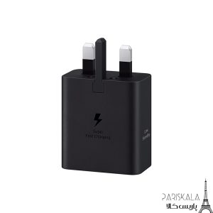 شارژر دیواری سامسونگ 45 وات با کابل مدل اورجینال برد مشکی 45W EP-T4511 سه پین