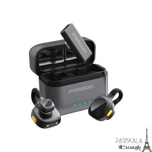 میکروفون یقه ای پرودو مدل دو کاربره PORODO Movo Lavalier Microphone PDLAMPHF76BK Type-C