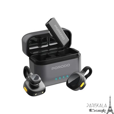 میکروفون یقه ای پرودو مدل دو کاربره PORODO Movo Lavalier Microphone PDLAMPHF76BK Type-C